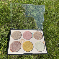 Palette de surligneur en relief 3D de haute qualité 6 couleurs Glow Highlight Contour Private Label avec de jolis motifs de gaufrage