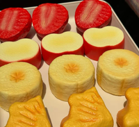 Siliconen crème bananenbrokje squishy realistisch fruitsnijder langzaam stijgend stress speeltje unisex 14+ student budget decompressie fidget