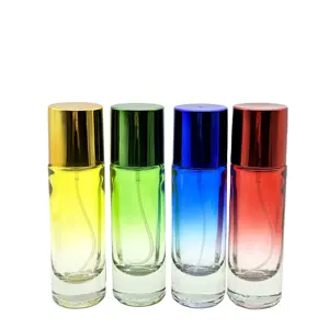 wholesale Portable customized colorful glass Perfume Spray Glass cosmetic bottle 30 ml perfume bottle with spray and cap