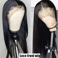 Lemoda-Peluca de cabello humano liso de 13x4 y 13x6 para mujer, postizo de encaje frontal transparente, sin pegamento, virgen, brasileño, HD, muestra gratis
