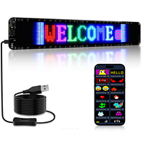 Letrero LED Flexible para Ventana de Coche, Pantalla LED Programable por Aplicación Inteligente, Tablero LED Flexible, Letrero Publicitario DIY para Tienda u Oficina