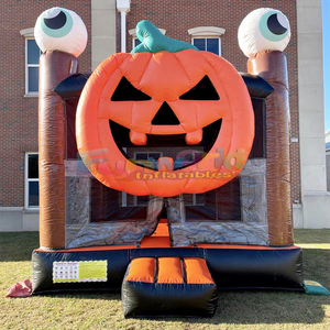 Commercial outdoor party jumping bouncy castle <b>inflatable</b> halloween bouncer pumpkin bounce <b>house</b> for kids - Product Image 2