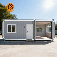 Maisons modulaires préfabriquées en verre de 20 pieds et 40 pieds, bureaux en conteneurs, pods portables, cabines mobiles, maisons en Chine