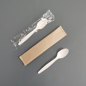 Cá nhân bọc dùng một lần bột bắp phân hủy sinh học dao kéo muỗng sinh thái thân thiện muỗng - Product Image 4