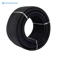 Tuyau flexible en plastique corrugué en spirale en carbone HDPE avec soudure pour drainage souterrain, égouts et protection des câbles