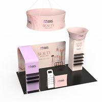 Stand d'exposition personnalisé 10x20 pieds avec éclairage LED, bannière en tissu portable pour salon professionnel