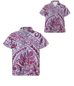 Camiseta informal para hombre, ropa con estampado de hojas de plátano púrpura, a juego, para papá e hijo, de diseñador - Product Image 3