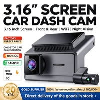 Nieuwe bestverkochte grensoverschrijdende 3,16-inch grote scherm dubbele lens auto verborgen camera met parkeeropname, 1080P nachtzicht