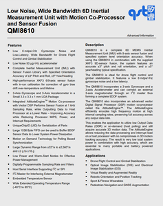 QST 8610 QMI8610 LGA-16 Package Six-axis IMU Integrated with 3-axis <strong>Accelerometer</strong> and 3-axis <strong>Gyroscope</strong> - Product Image 2