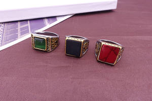 <span class=keywords><strong>Bague</strong></span> pour <span class=keywords><strong>homme</strong></span> plaquée or et argent bicolore, taille et couleur assorties, décorée à la main, bagues en pierre pour <span class=keywords><strong>homme</strong></span>, bijoux en gros - Product Image 5