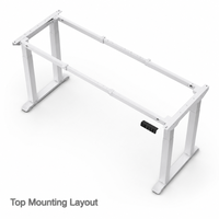 Table de bureau électrique à double moteur AOR ZJ-S4D-FB, cadre métallique, design moderne, longueur extensible, ergonomique