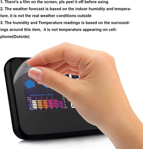 Réveil numérique électronique avec écran LCD couleur, double alimentation, activation vocale, veilleuse et station météo pour chambre de bébé - Product Image 3