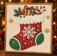 Kit de Peinture Diamant DIY Noël Perles et Diamants, Meilleures Ventes, Père Noël et Renne, Fait Main, Moderne et Simple, MG-001, Décoration Maison