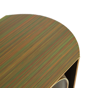 Taburete PLA impreso en 3D de diseño italiano-Anacapri verde claro estriado personalizable de lujo para uso en dormitorio Made in Italy - Product Image 3