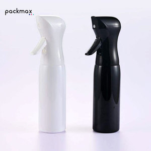 Black 200ml / 300ml Plastic Fine <b>Mist</b> Continuous Spray <b>Bottle</b> – Macaron Colors for Hair Stylist & Water Spray - Product Image 1