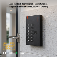 Clavier autonome de contrôle d'accès, lecteur de cartes RFID EM 125 kHz, 500 utilisateurs, sonnette intégrée, alarme d'ouverture de porte, Wiegand 26