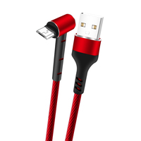 2.4A Charge rapide 90 degrés USB vers Micro USB pour câble de charge de téléphone Android