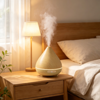 Diffuseur d'arômes électrique pour la maison, humidificateur d'air ultrasonique, lampe de nuit LED 7 couleurs, atomisation automatique en cycle, diffuseur d'arômes