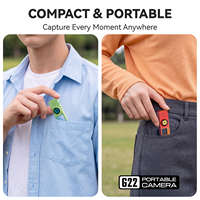 Caméra vidéo portable 1080P, caméra numérique miniature, caméra de poche compacte, caméra porte-clés pour les voyages