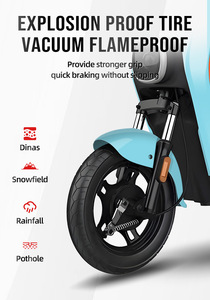 Bicicleta Eléctrica Urbana de Doble Asiento con Asistencia al Pedaleo, 48 <span class=keywords><strong>Voltios</strong></span>, 500w, 50km/h, Scooter Eléctrico con Neumáticos de 14 Pulgadas - Product Image 5