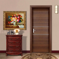 Portes d'entrée modernes en MDF mélaminé, épaisseur 35-45 mm, ignifuges, ouverture latérale, finition décorative, couleur personnalisée 5
