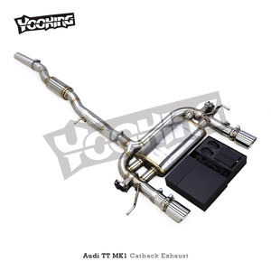 Système d'échappement OEM Turbo Cat-back pour <span class=keywords><strong>Audi</strong></span> <span class=keywords><strong>TT</strong></span> <span class=keywords><strong>MK1</strong></span> Type <span class=keywords><strong>8N</strong></span> 1.8T 1998-2006 76mm Tuyau d'échappement Valvetronic avec télécommande - Product Image 6