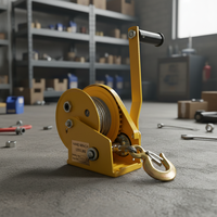 Nouveau treuil manuel à câble en acier et métal de 2600 lb (20 m) à verrouillage automatique pour hôtels, commerces et restaurants