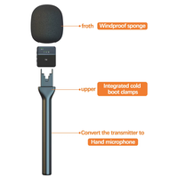 Microphone sans fil universel Interview Handheld Stick pour Lavalier Microphones Dj Rd Collier Clip Mic Live TV Station Outdoor