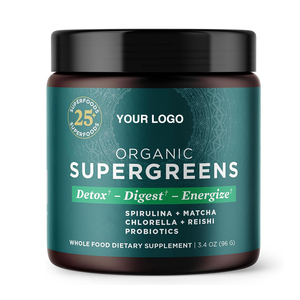 Tùy chỉnh cung cấp nhãn Hữu Cơ Khoáng Superfood chế độ ăn uống chất xơ siêu xanh rau bột Probiotics chế độ ăn uống bổ sung - Product Image 1