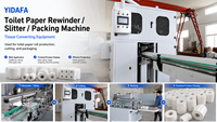 Machine de rembobinage, gaufrage et perforation entièrement automatique à grande vitesse pour la production de rouleaux de papier toilette en usine de papier hygiénique