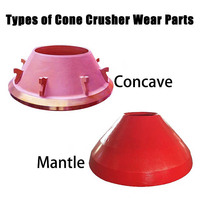 Revêtements de concasseur à cône en acier à haute teneur en manganèse, manteau et revêtement de bol moulés résistants à l'usure, pièces de rechange pour concasseur de pierres