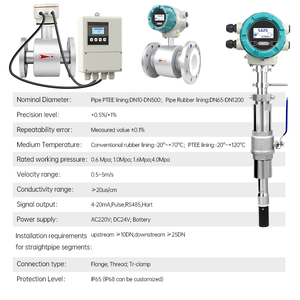 中国流量計メーカー 大口径インサート型電磁流量計 磁気液体流量計 - Product Image 6