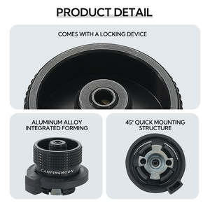 屋外ブタンガスカートリッジアダプターステンレス鋼屋外ガスタンクキャニスター充填ブタンガスカートリッジアダプター - Product Image 5