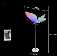Nuevas Luces LED RGB con Forma de Mariposa para Decoración de Bodas, Luces LED para Caminos, Mariposas Fijas para Decoración de Bodas