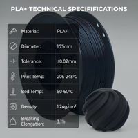 Filament d'imprimante 3D Newmars3DP PLA+ 1,75 mm, haute qualité, écologique, impression facile, moulage lisse, service de fabrication