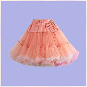 Jupe de ballet transparente multicouche pour <span class=keywords><strong>femme</strong></span> <span class=keywords><strong>Jupon</strong></span> moelleux avec <span class=keywords><strong>sous</strong></span>-jupe à bulles technique à volants - Product Image 4