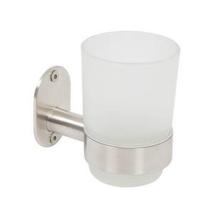 Soporte para cepillos de dientes Blizz de acero inoxidable cepillado para montaje en pared, 6.8x9.6x10.5 cm, accesorio de baño - Product Image 1