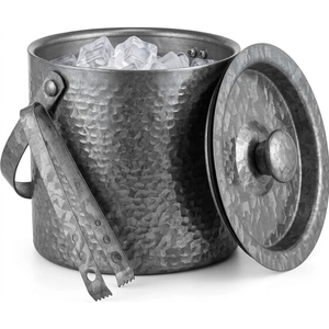 Grand seau à glace décoratif en alliage d'aluminium avec poignée robuste, durable et éco-responsable pour le stockage de la glace et le refroidissement de la bière à la maison - Product Image 5