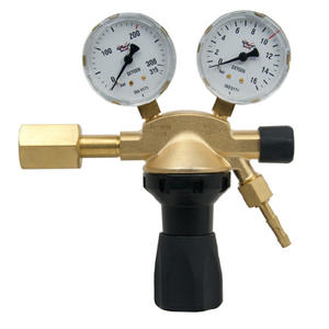 Régulateur de pression de dioxyde de carbone à haute pression en cuivre européen W21.8 pour azote, oxygène et acétylène - Product Image 2