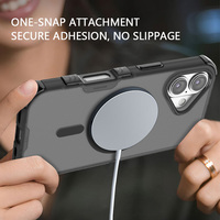 Coque de protection antichute transparente magnétique avec chargement sans fil pour iPhone 17/16/15/14/13 Pro Max