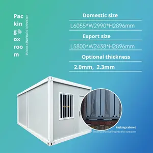 Maison préfabriquée en conteneurs à 2 étages avec <span class=keywords><strong>escalier</strong></span> en colimaçon et balcon, dortoir modulaire à montage rapide - Product Image 5