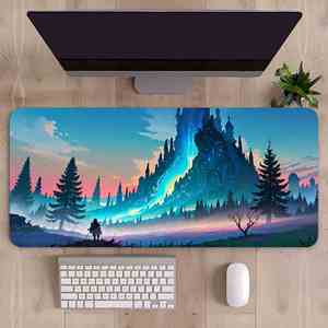 Anime Style <b>Scratch</b> Proof Rectangular Mouse Pad Fabric Gaming with Non Slip Rubber Base for Laptop Office Use in Stock - Product Image 5