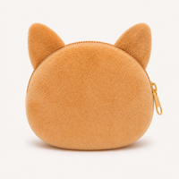 Porte-monnaie en peluche Corgi mignon, pochette douce en peluche, sac à monnaie de dessin animé, cadeau pour étudiants