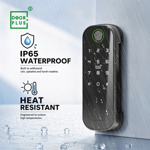 Cerradura Inteligente Doorplus con Wifi, Sin Orificios, Electrónica, con Huella Dactilar y Código, TUYA R9-201, para Puerta de Madera - Product Image 2