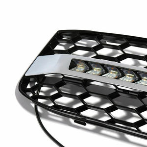 Marco de Plástico para Faros Antiniebla LED, Color Negro Brillante, Cubierta de Faro Delantero con Diseño de Panal de Abeja para Audi A4L 2008-2012, No S-Line B8 - Product Image 5