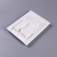 Boîte d'emballage pour bijoux en pulpe de bagasse moulée biodégradable avec taille et logo personnalisés