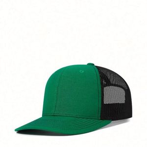 Gorra de Béisbol Personalizada con Parche de Cuero Bordado, Gorra Trucker de 6 Paneles con Visera Curva y Cierre a Presión - Product Image 4