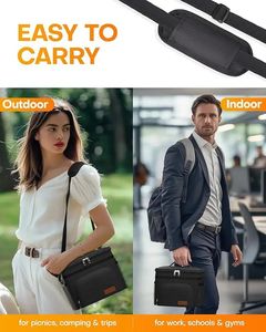 Lonchera Aislada para Hombres y Mujeres - Bolsa Térmica a Prueba de Fugas con 4 Bolsillos y Correa Ajustable, Ideal para el Trabajo - Product Image 6