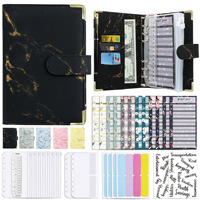 Personal isierte benutzer definierte Notizbuch niedlichen Notizbücher Ringbuch Geld Spar binder a6 Marmor Farbe Budget Binder mit Geld umschlägen