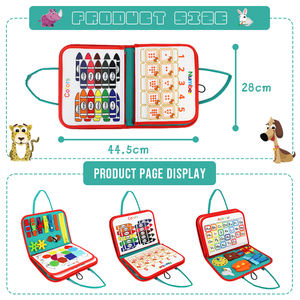 Jouets personnalisés, types de livres d'apprentissage rouges, jeux multiples, développement de l'intelligence, plusieurs types, matériau en feutre, jouets pour bébés - Product Image 3